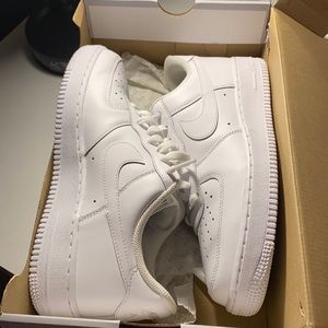 All white Nike airforce ones. New condition CLEAN